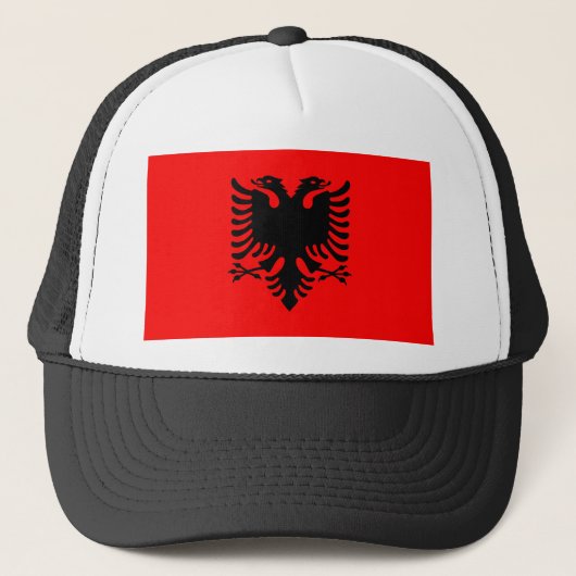 Flagge Albaniens Truckerkappe (Vorderseite)