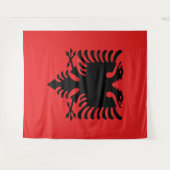 Flagge Albaniens Wandteppich (Vorderseite (Horizontal))