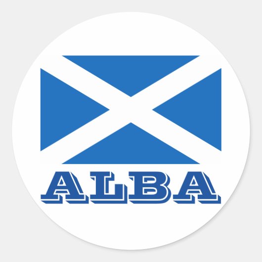 Flagge Albas Runder Aufkleber (Vorderseite)
