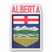 Flagge Alberta - KANADA Aufkleber (Vorderseite)