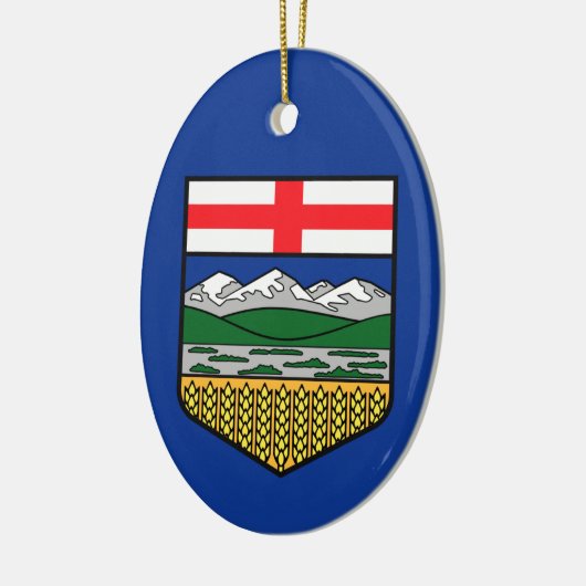 Flagge Alberta - KANADA Keramik Ornament (Links)