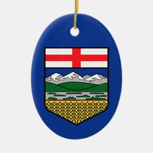 Flagge Alberta - KANADA Keramik Ornament (Vorne)