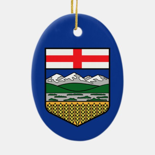 Flagge Alberta - KANADA Keramik Ornament (Hinten)