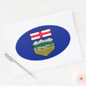 Flagge Alberta - KANADA Ovaler Aufkleber (Umschlag)