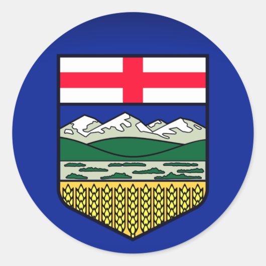 Flagge Alberta - KANADA Runder Aufkleber (Vorderseite)