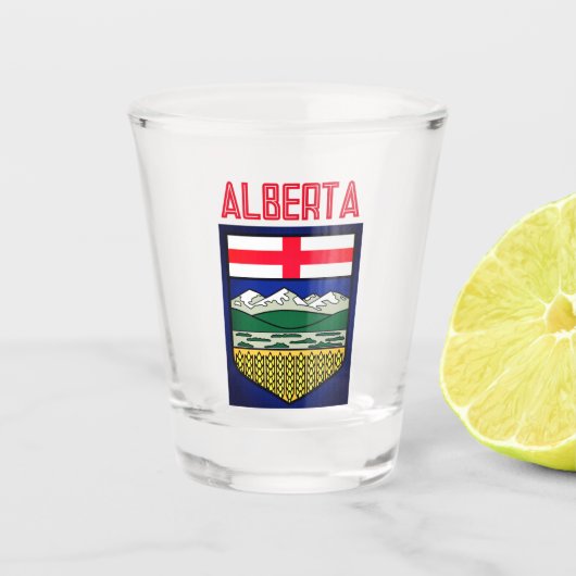 Flagge Alberta - KANADA Schnapsglas (Vorderseite)