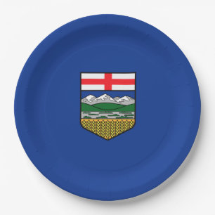 Flagge Albertas Pappteller