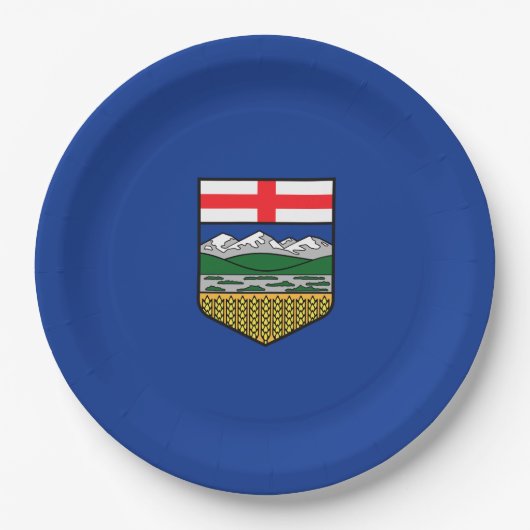 Flagge Albertas Pappteller (Vorderseite)