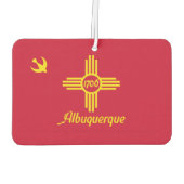 Flagge Albuquerque, New Mexico Autolufterfrischer (Rückseite)