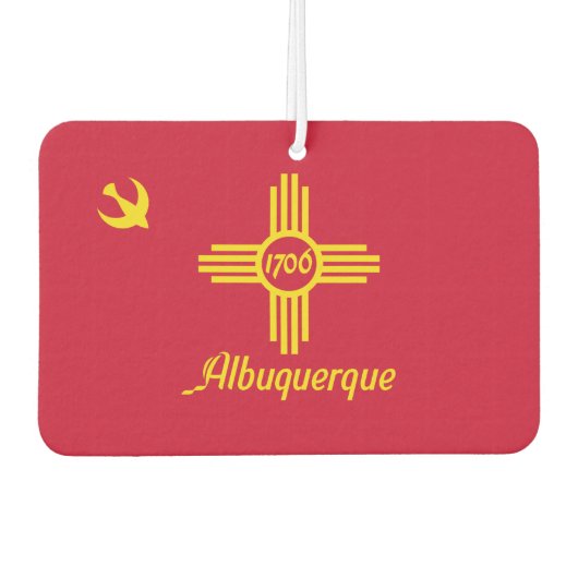 Flagge Albuquerque, New Mexico Autolufterfrischer (Vorderseite)