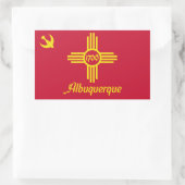 Flagge Albuquerque, New Mexico Rechteckige Sticke Rechteckiger Aufkleber (Tasche)