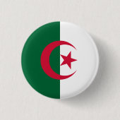 Flagge Algerien Button (Vorderseite)