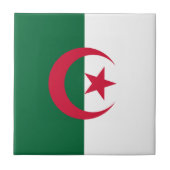 Flagge Algerien Fliese (Vorderseite)