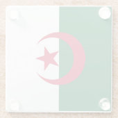 Flagge Algerien Glasuntersetzer (Rückseite)