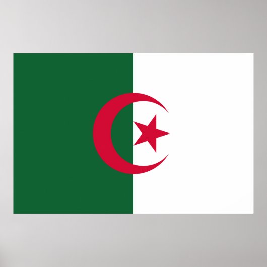 Flagge Algerien Poster (Vorne)