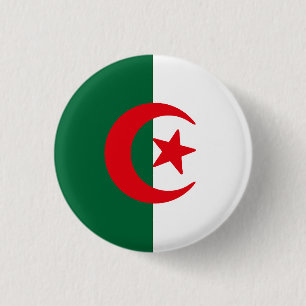 Flagge Algeriens Button