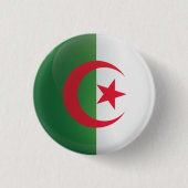 Flagge Algeriens Button (Vorderseite)