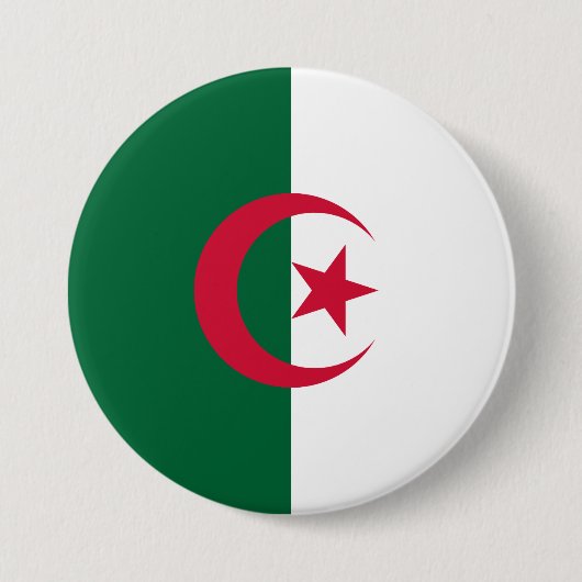 Flagge Algeriens Button (Vorderseite)