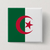 Flagge Algeriens Button (Vorderseite)