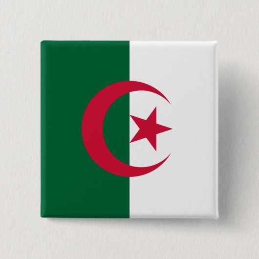 Flagge Algeriens Button (Vorderseite)