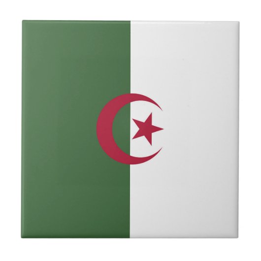 Flagge Algeriens Fliese (Vorderseite)