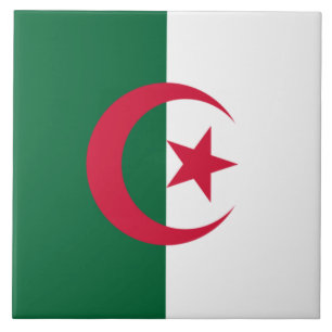 Flagge Algeriens Fliese
