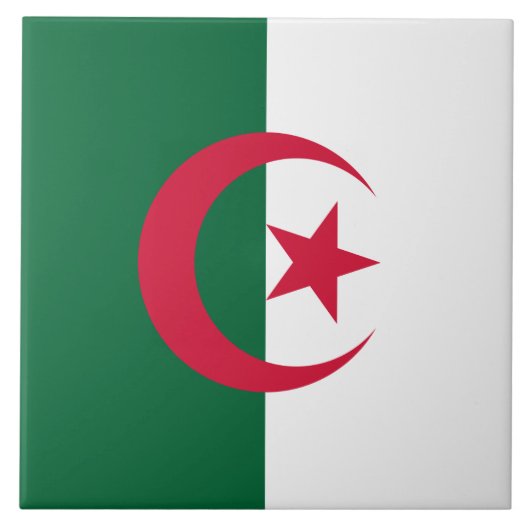 Flagge Algeriens Fliese (Vorderseite)