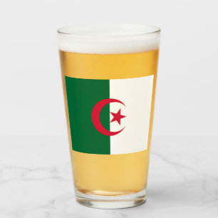 Flagge Algeriens Glas