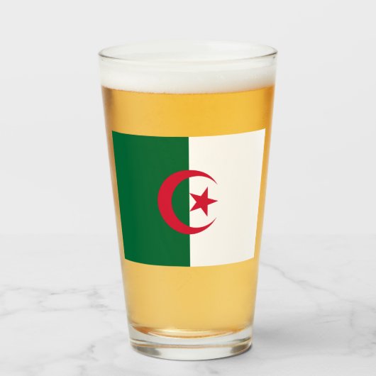 Flagge Algeriens Glas (Vorne (Gefüllt))