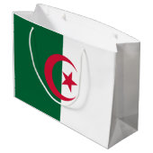 Flagge Algeriens Große Geschenktüte (Rückseite Schrägansicht)