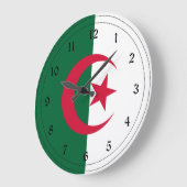 Flagge Algeriens Große Wanduhr (Winkel)