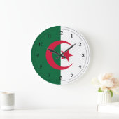Flagge Algeriens Große Wanduhr (Zuhause)