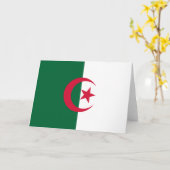 Flagge Algeriens Karte (Gelbe Blume)
