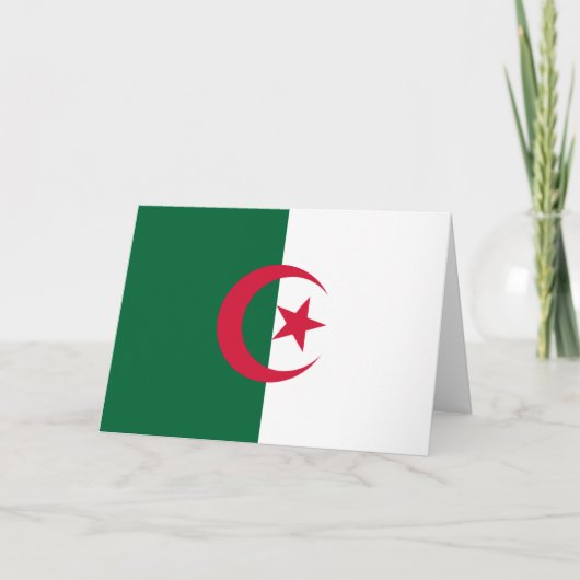 Flagge Algeriens Karte (Vorderseite)
