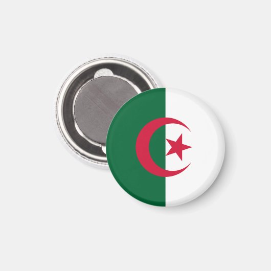 Flagge Algeriens Magnet (Vorderseite/Rückseite)