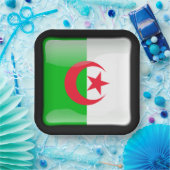 Flagge Algeriens Pappteller (Party)