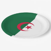 Flagge Algeriens Pappteller (Schrägansicht)