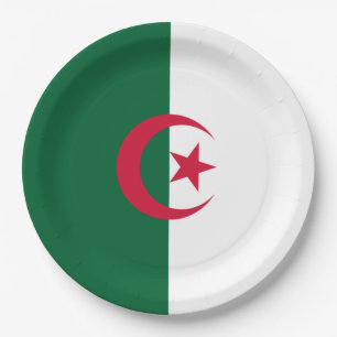 Flagge Algeriens Pappteller