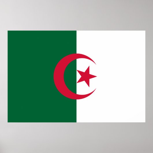 Flagge Algeriens Poster (Vorne)