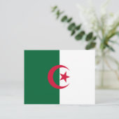 Flagge Algeriens Postkarte (Stehend Vorderseite)