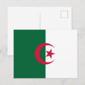 Flagge Algeriens Postkarte (Vorne/Hinten)