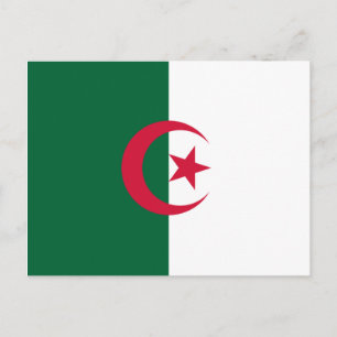 Flagge Algeriens Postkarte