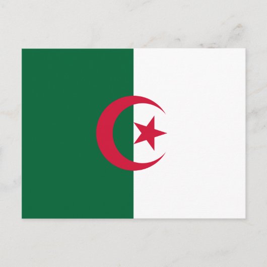 Flagge Algeriens Postkarte (Vorderseite)