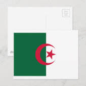 Flagge Algeriens Postkarte (Vorne/Hinten)