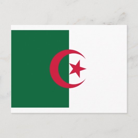 Flagge Algeriens Postkarte (Vorderseite)
