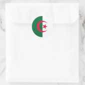 Flagge Algeriens Runder Aufkleber (Tasche)