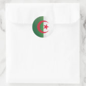 Flagge Algeriens Runder Aufkleber (Tasche)