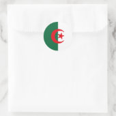 Flagge Algeriens Runder Aufkleber (Tasche)