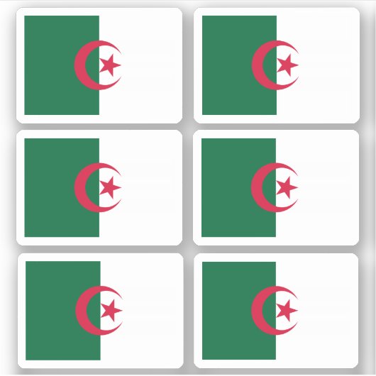 Flagge Algeriens - Sammelaufkleber Aufkleber (Vorderseite)
