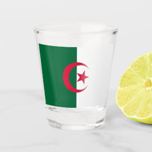 Flagge Algeriens Schnapsglas